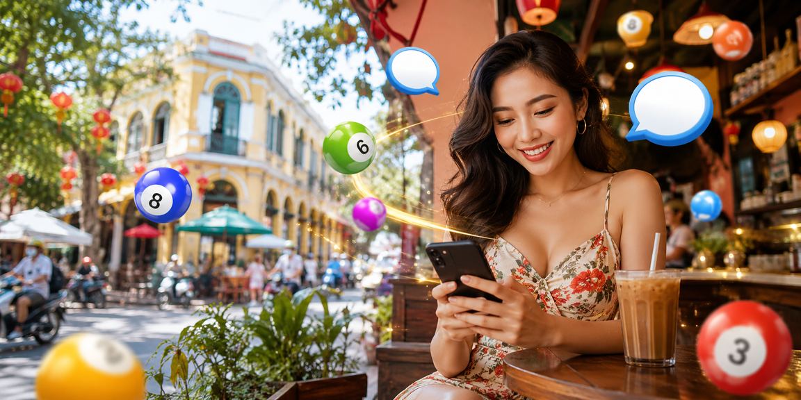 Người dùng tại TP. Hồ Chí Minh tra cứu thông tin cá cược thể thao trong quán cà phê buổi chiều